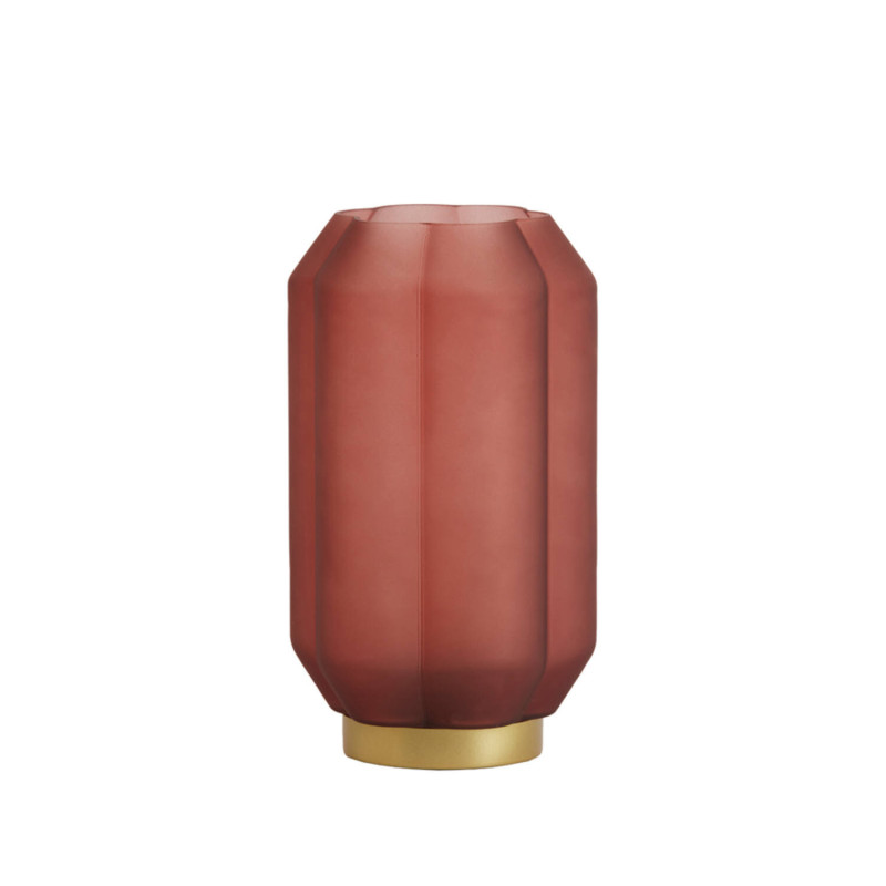 Lampe à piles verre terracotta Ivias