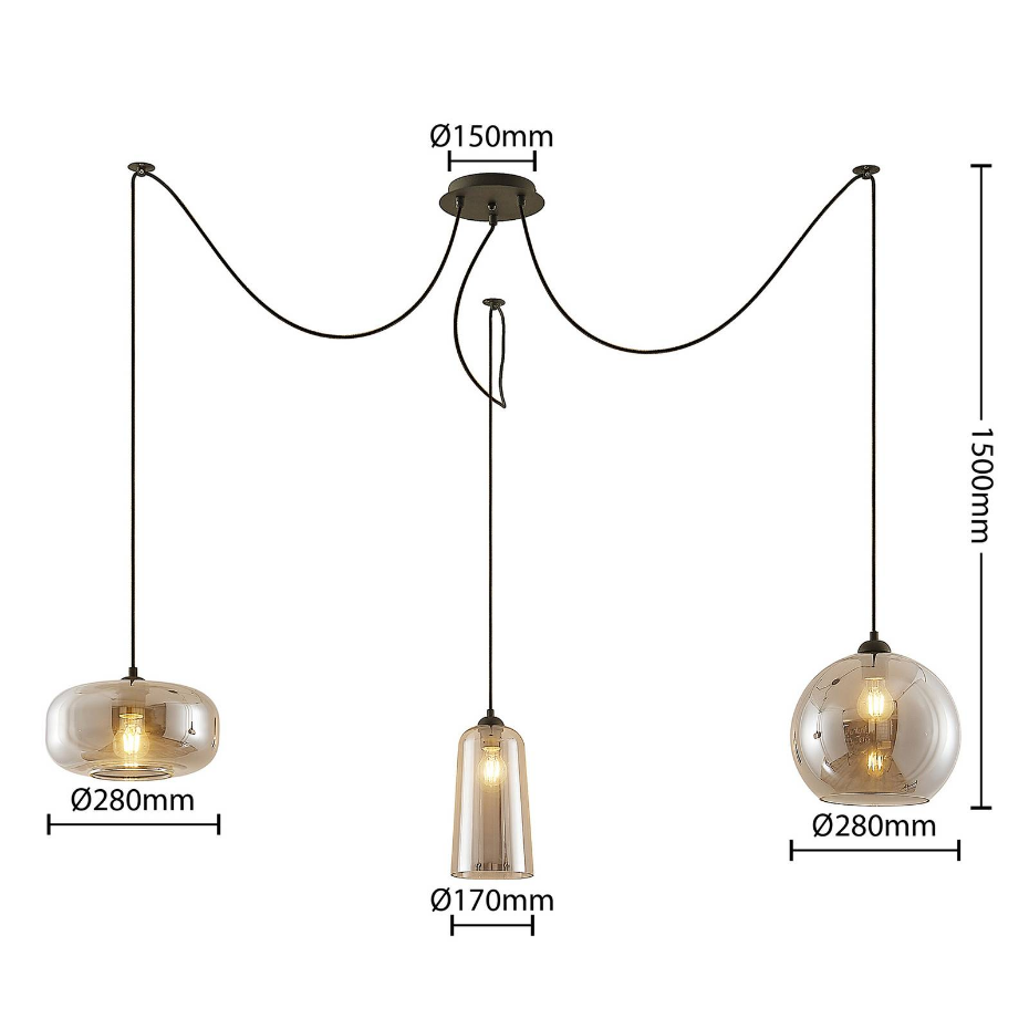 Suspension en verre vintage, Zyli