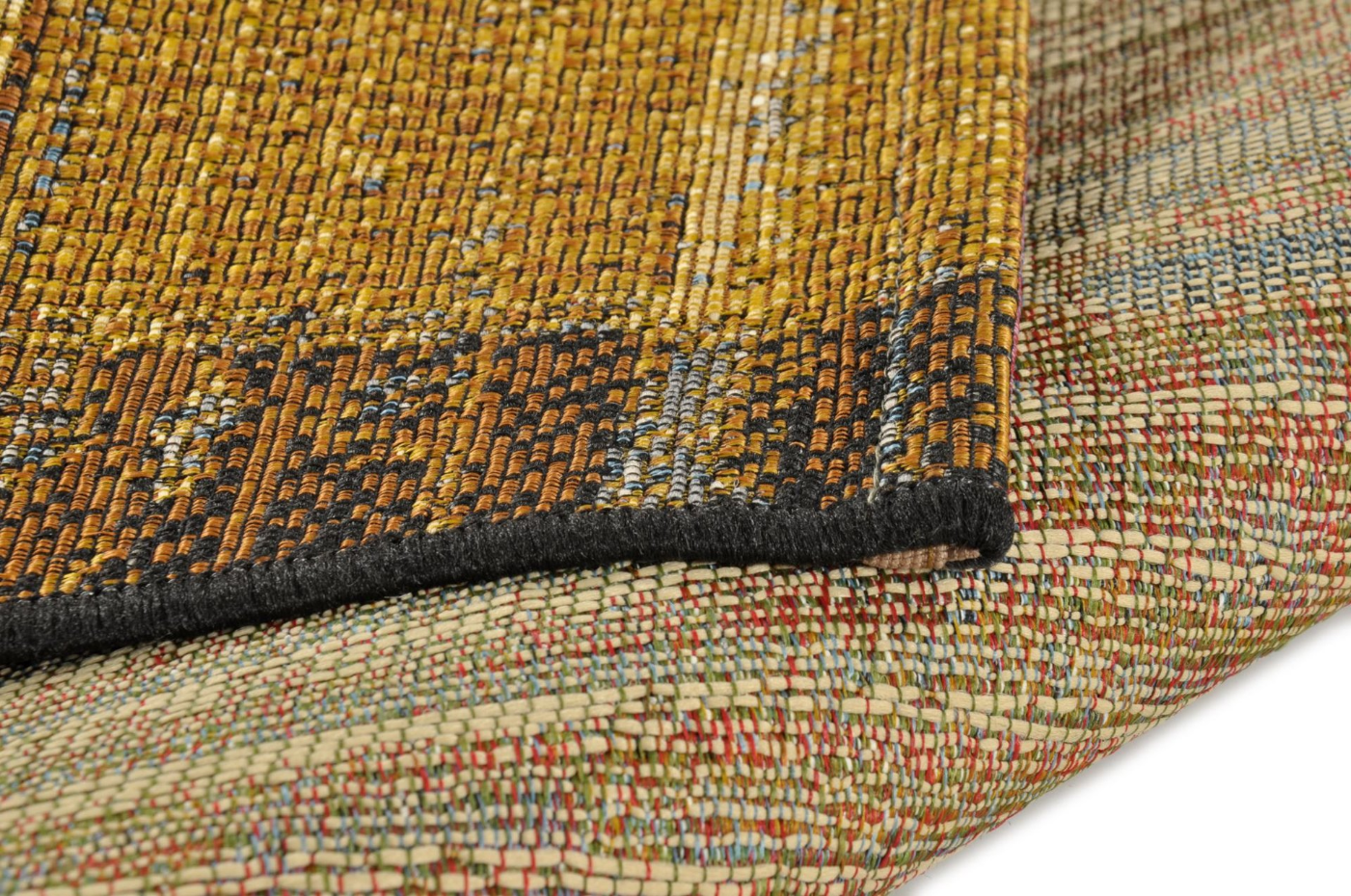 Tapis d'extérieur tissé plat à motifs géométriques - Aurora