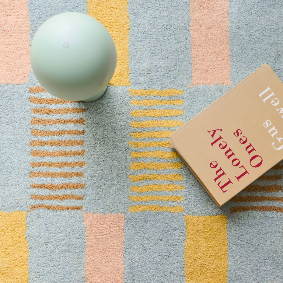 Tapis fait main en laine et coton Pantone