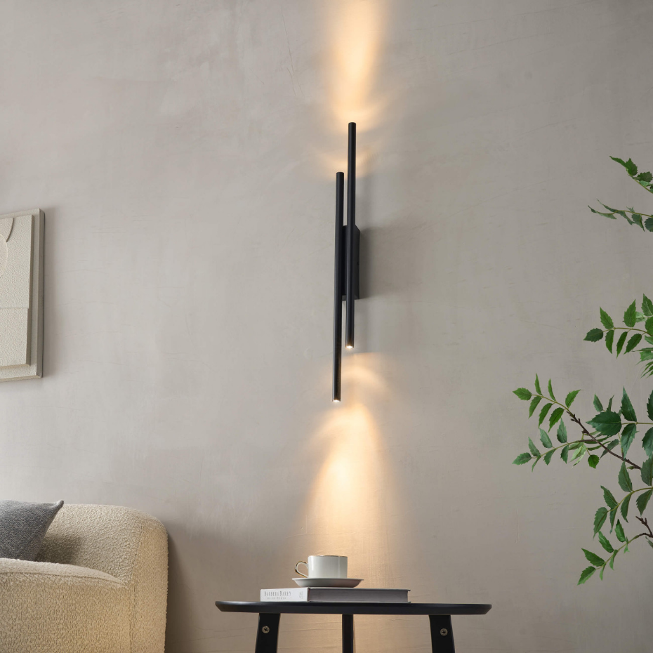 Applique LED noire épurée en aluminium - GALI