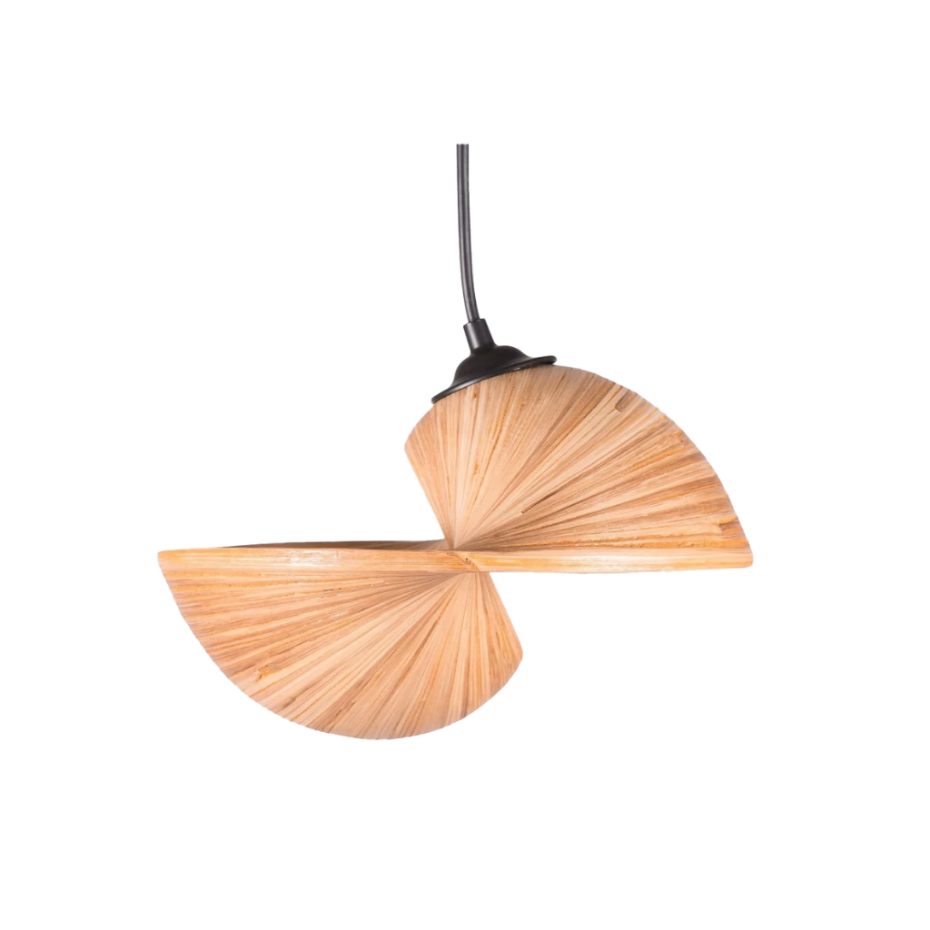 Suspension en bambou forme coquillage EKO
