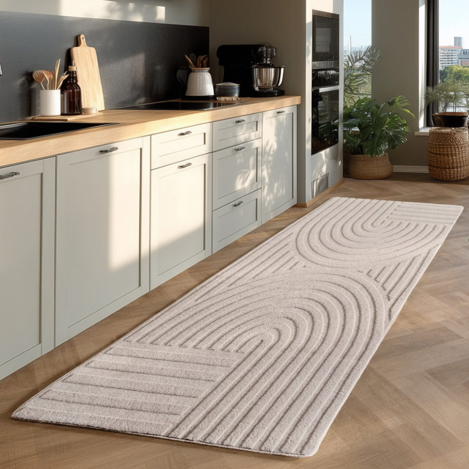 Tapis de salon à relief motif arc LENNY