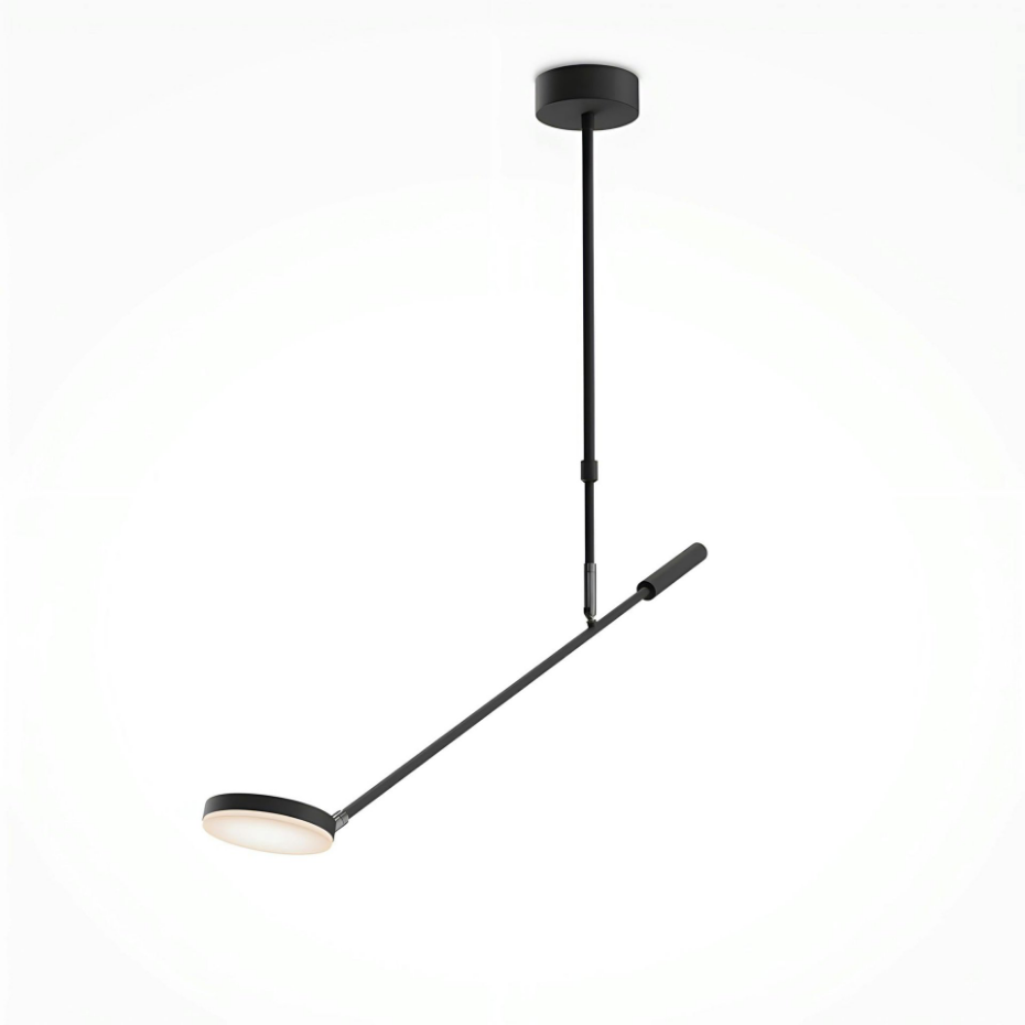 Suspension noire LED – bras articulé avec 1 ampoule OCALA