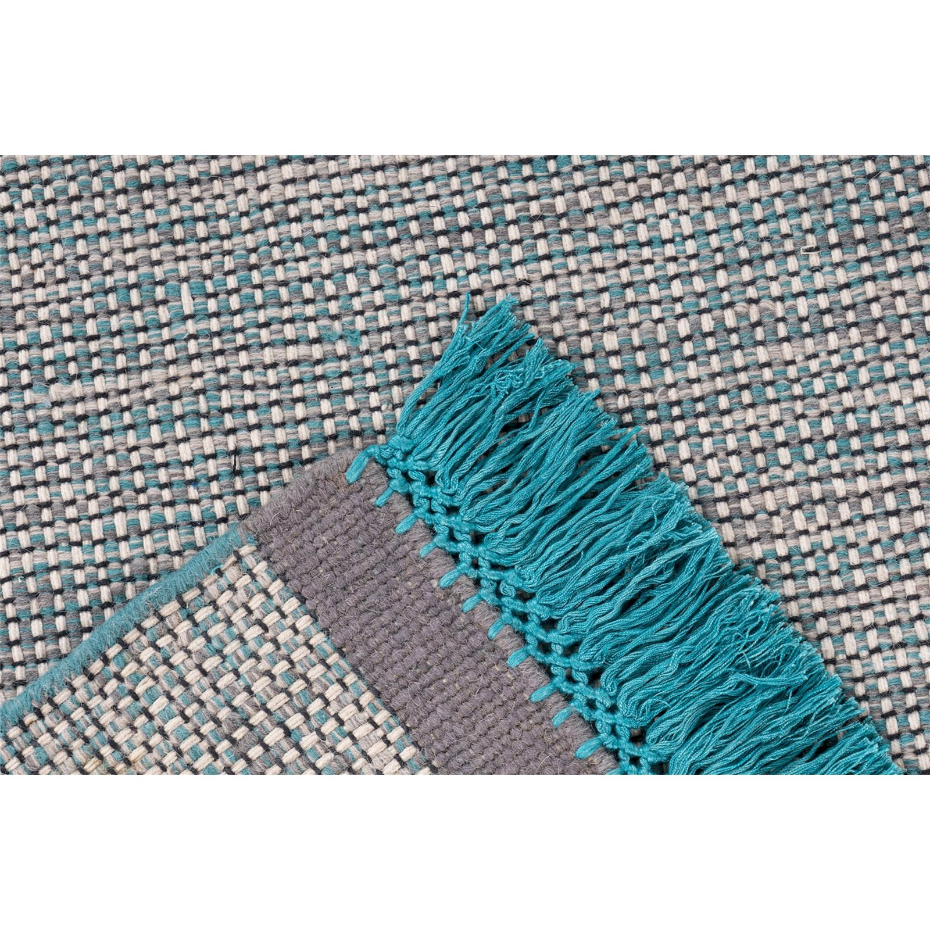 Tapis frangé rectangulaire en laine Nomad