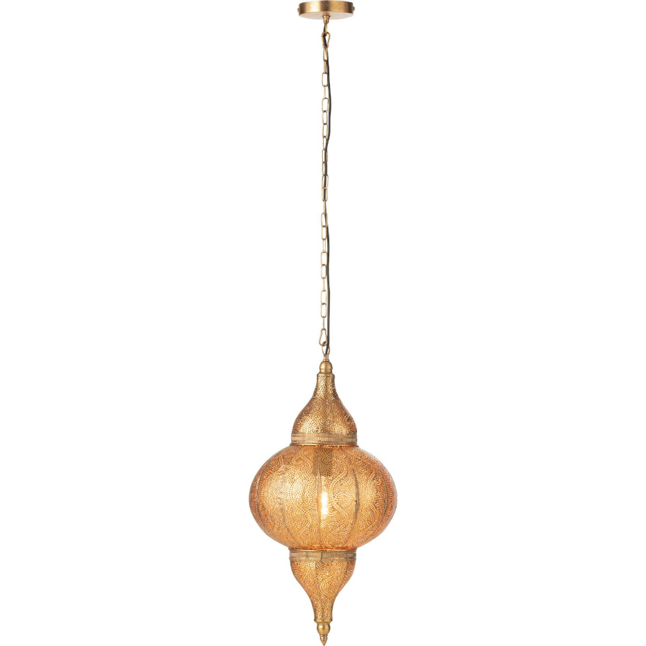 Suspension ronde en métal style oriental