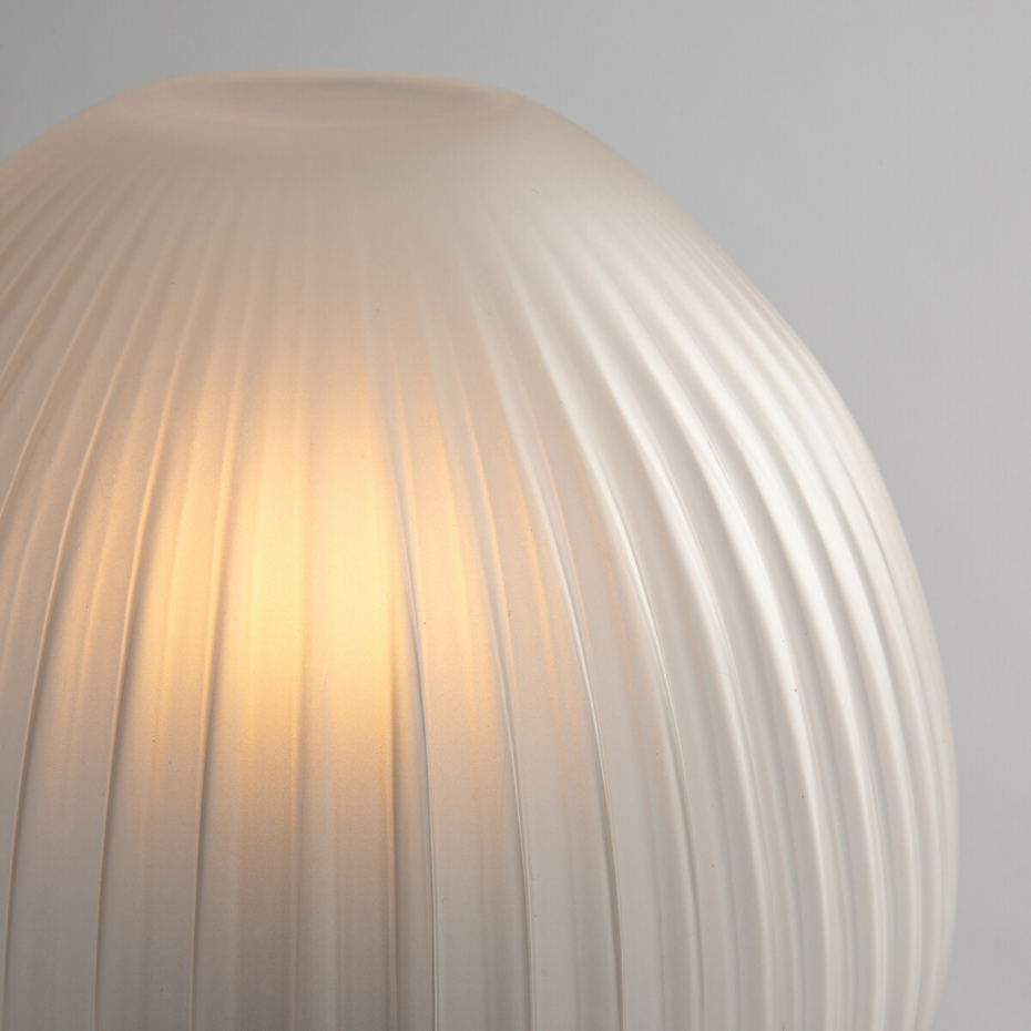 Lampe à poser, verre givré, Chanya