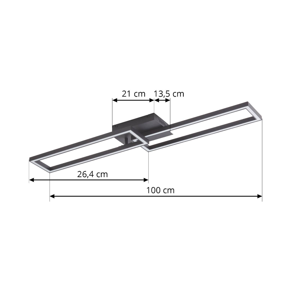 Plafonnier en métal moderneLED, Tjado