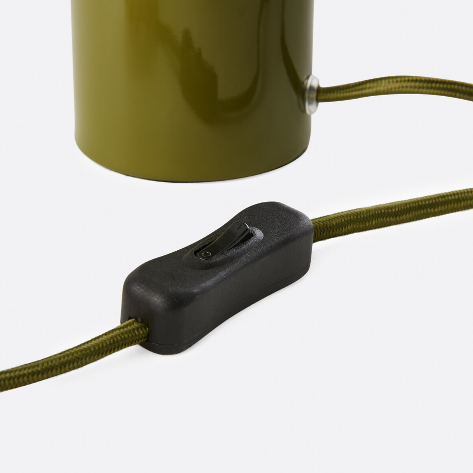 Lampe opaline et métal fer H27,5 Agathilda