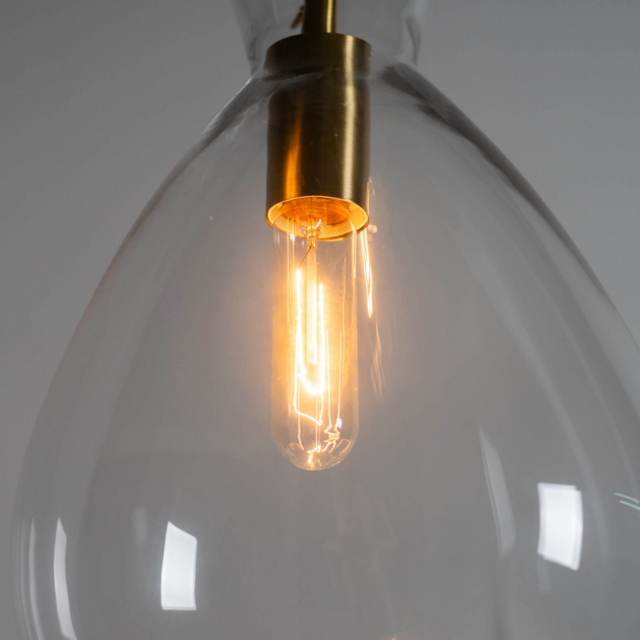 Suspension goutte verre clair - GABRIELA