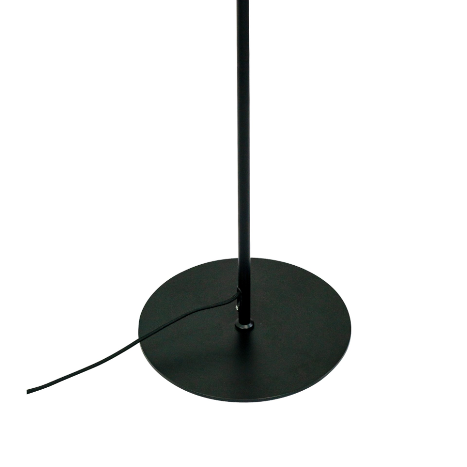 Lampadaire en Verre et Métal noir mat DL39