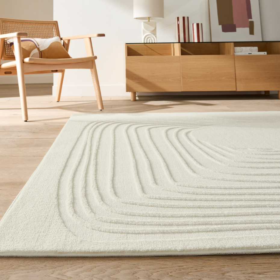 Tapis rectangulaire, motifs lignes, Gioma