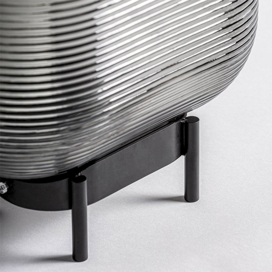 Lampe de table contemporaine en verre translucide