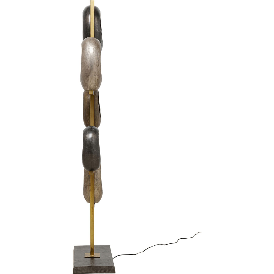 Lampadaire en acier et aluminium, FIVE LOOPS
