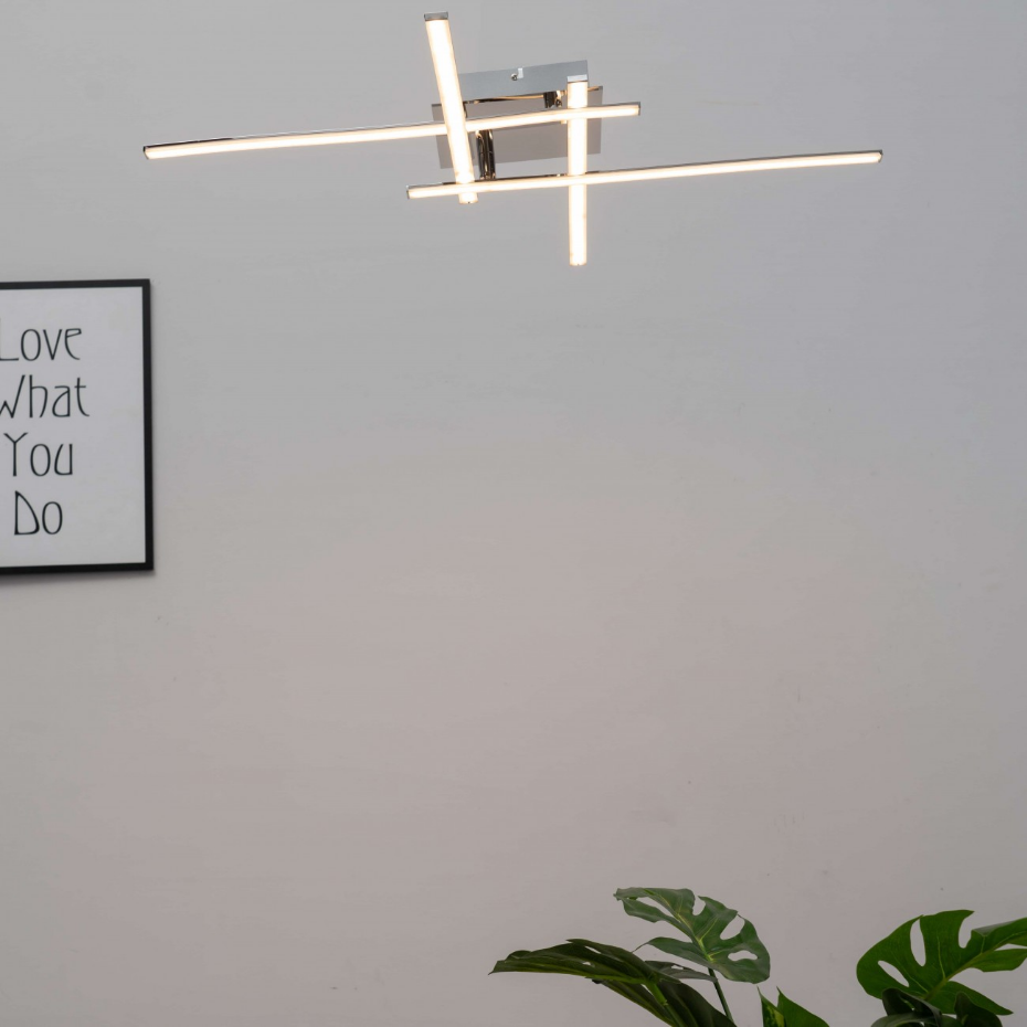 Plafonnier LED carré 4 bras - YUNA