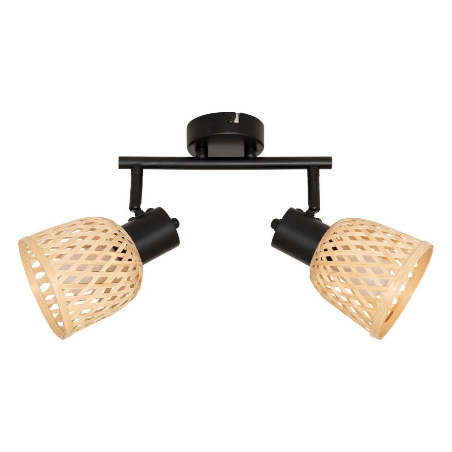 Applique 2 spots orientables bambou LIO