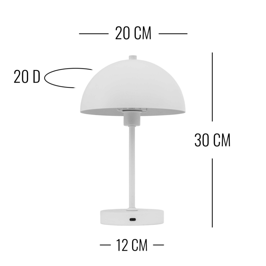 Lampe à poser LED Stockholm blanc