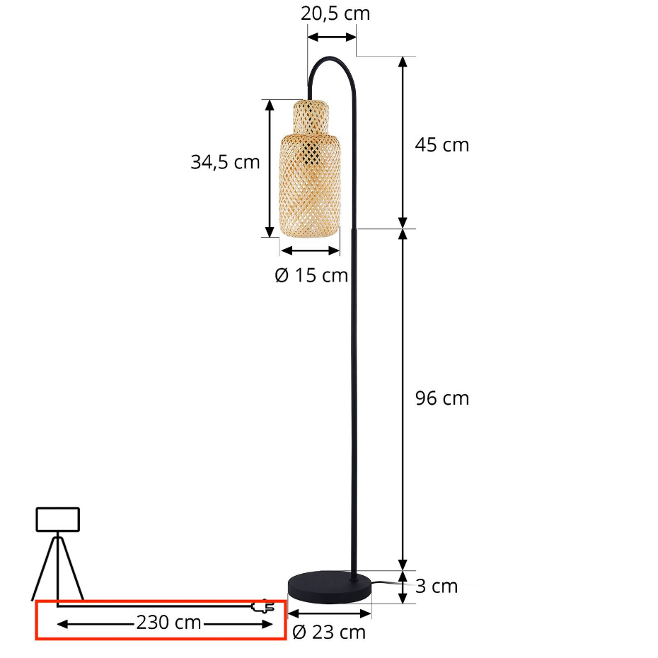 Lampadaire en métal, Venora