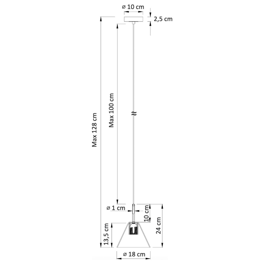 Suspension design en verre fumé – SOLIRIA