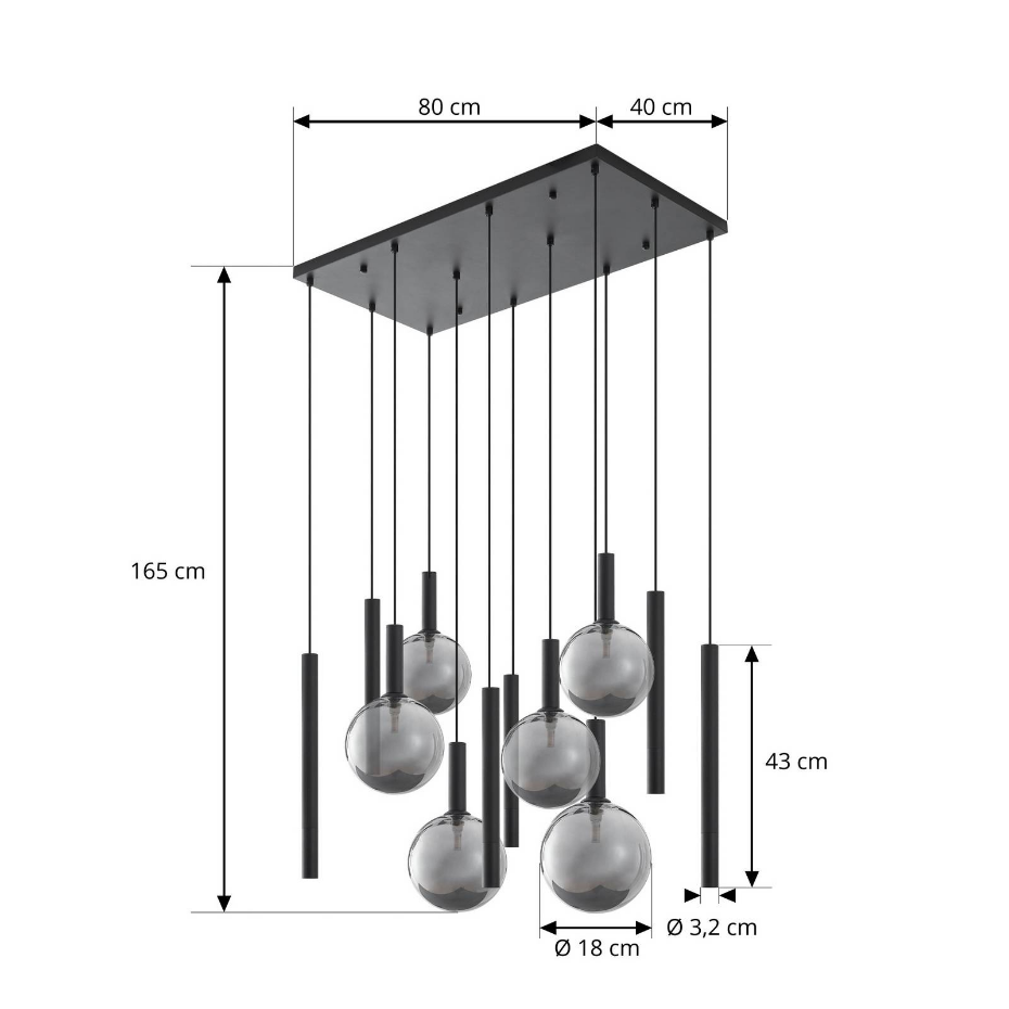 Suspension en verre moderne, Lumavia