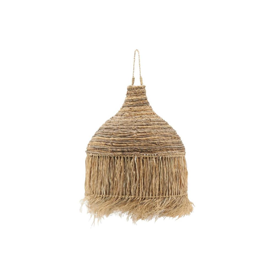 Abat-jour en abaca avec franges pour suspension
