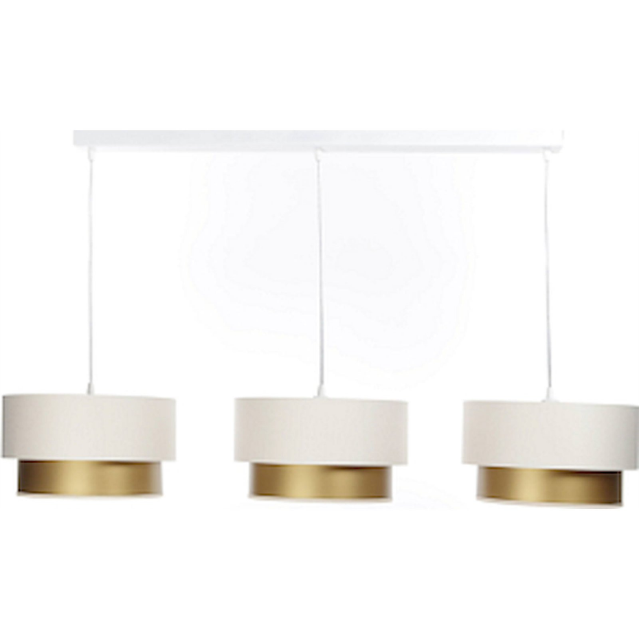 Suspension rectangulaire en PVC intérieur doré Duo ellegant