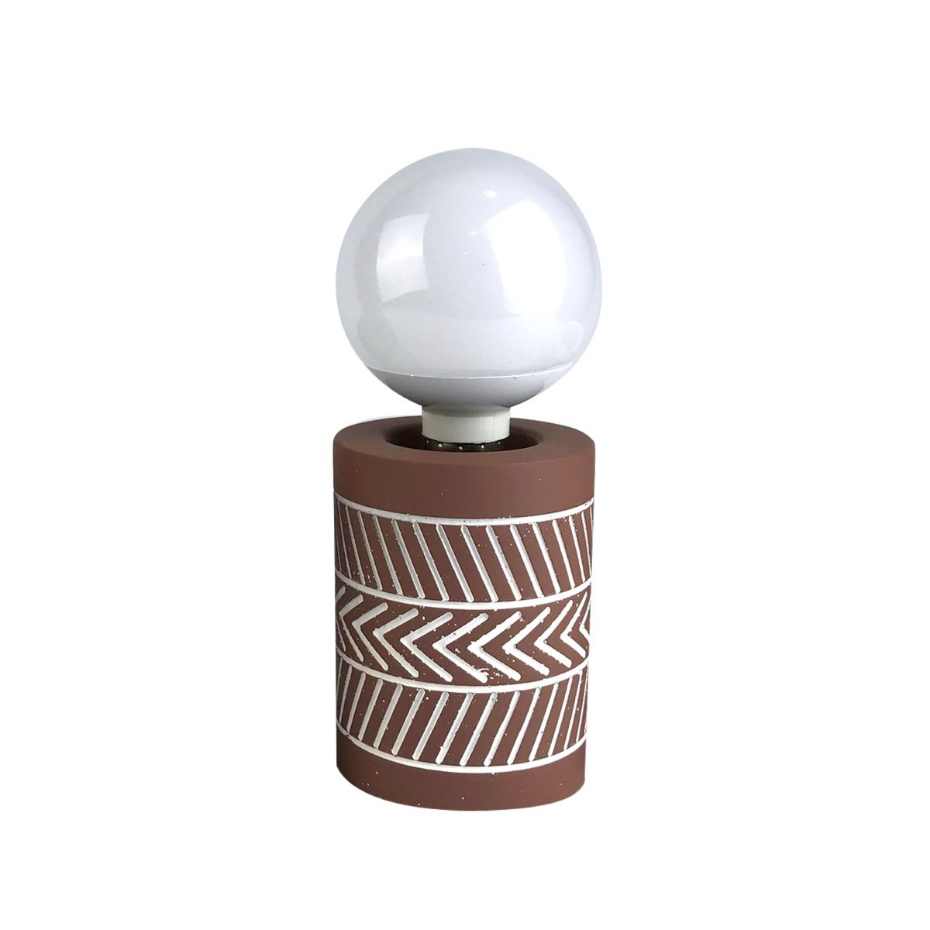 Lampe ciment ethnic folk