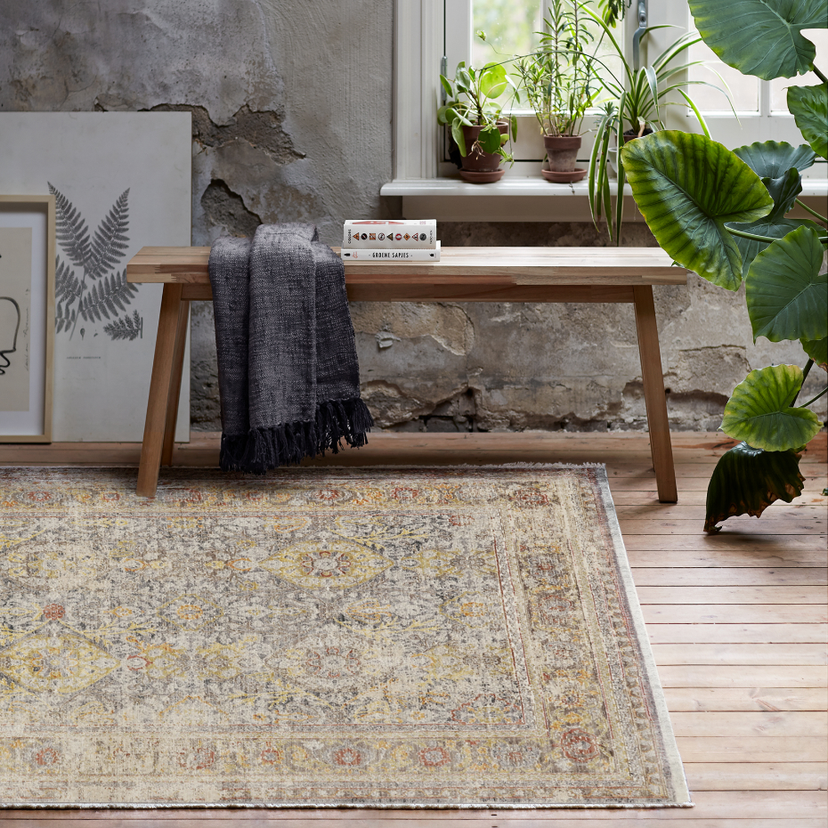 Tapis oriental vintage avec franges ,  SOHO FASHION