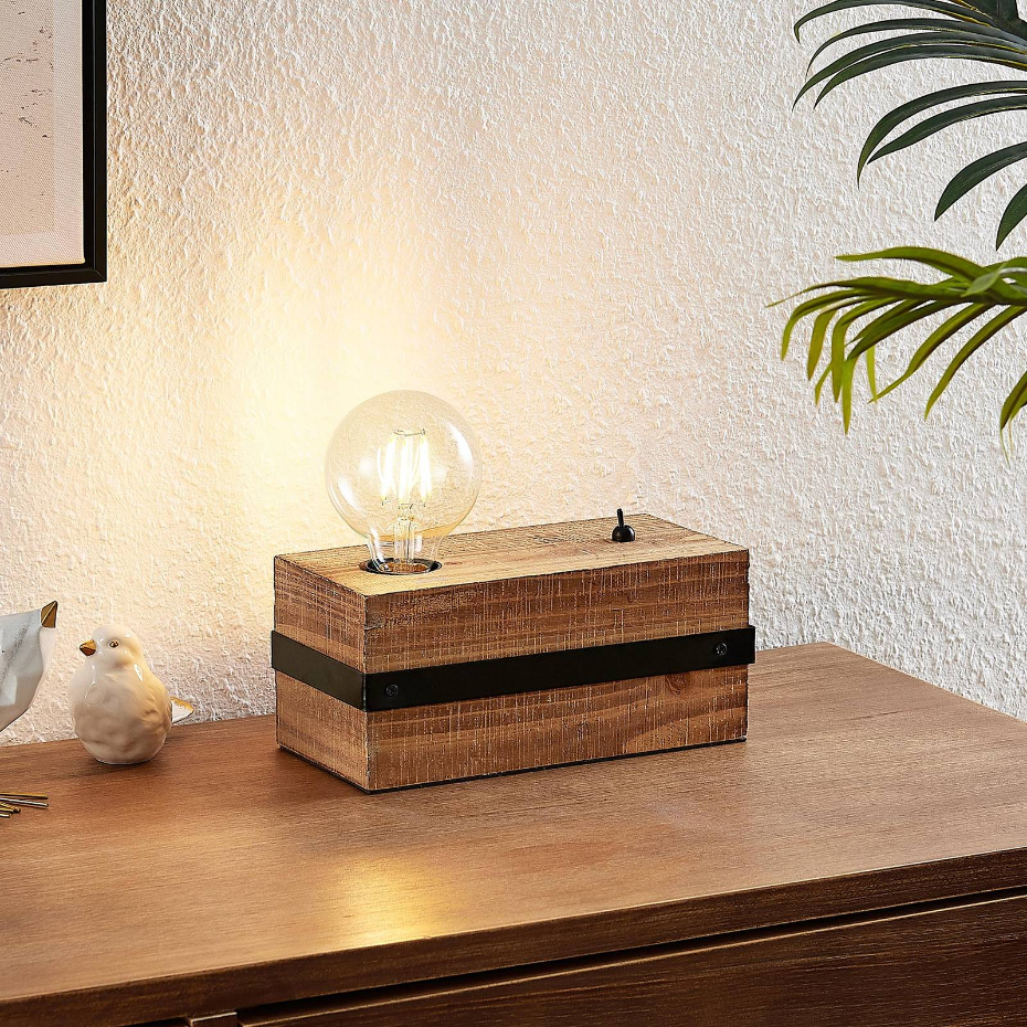 Lampe à poser en bois traditionnelle