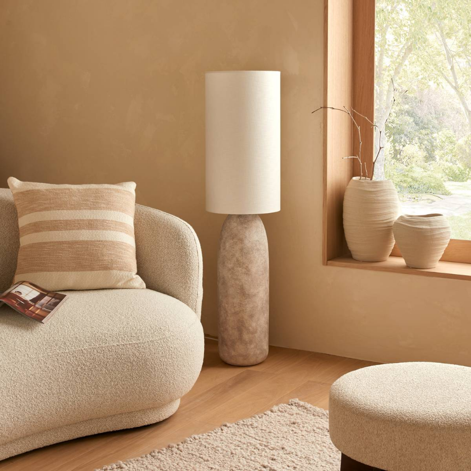 Lampadaire céramique lin KEYAH