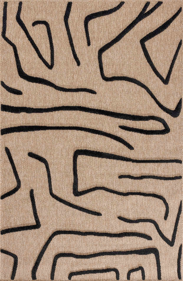 Tapis interieur jute à motif zèbre PALMA