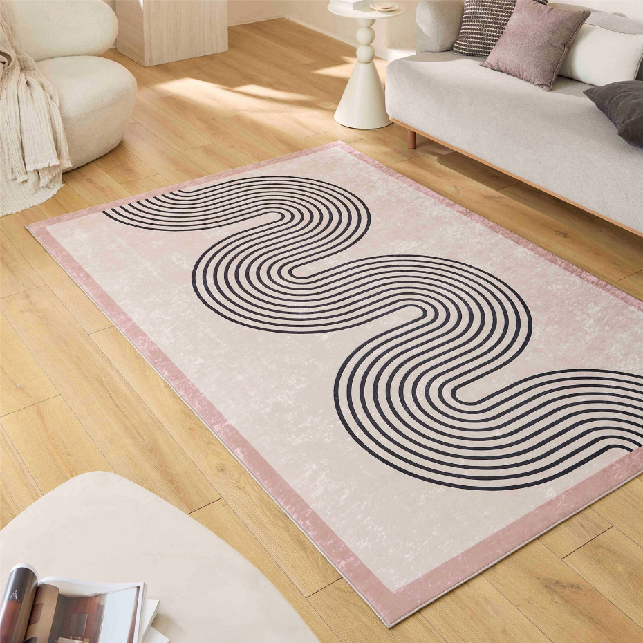 Tapis rectangulaire en polyester imprimé GREGE