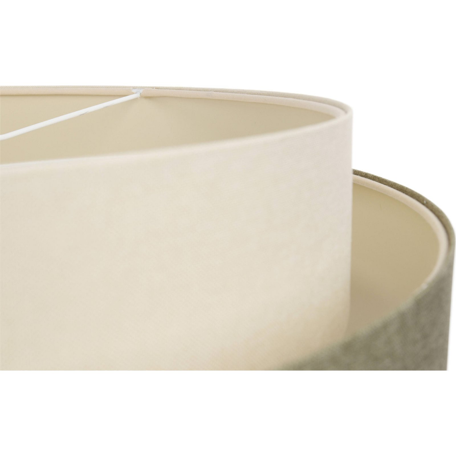Suspension ronde en tissu et rotin Boho Elegant