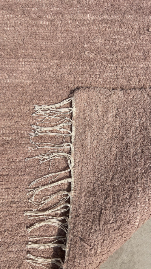 Tapis en coton recyclé tissé à la main AMALIA