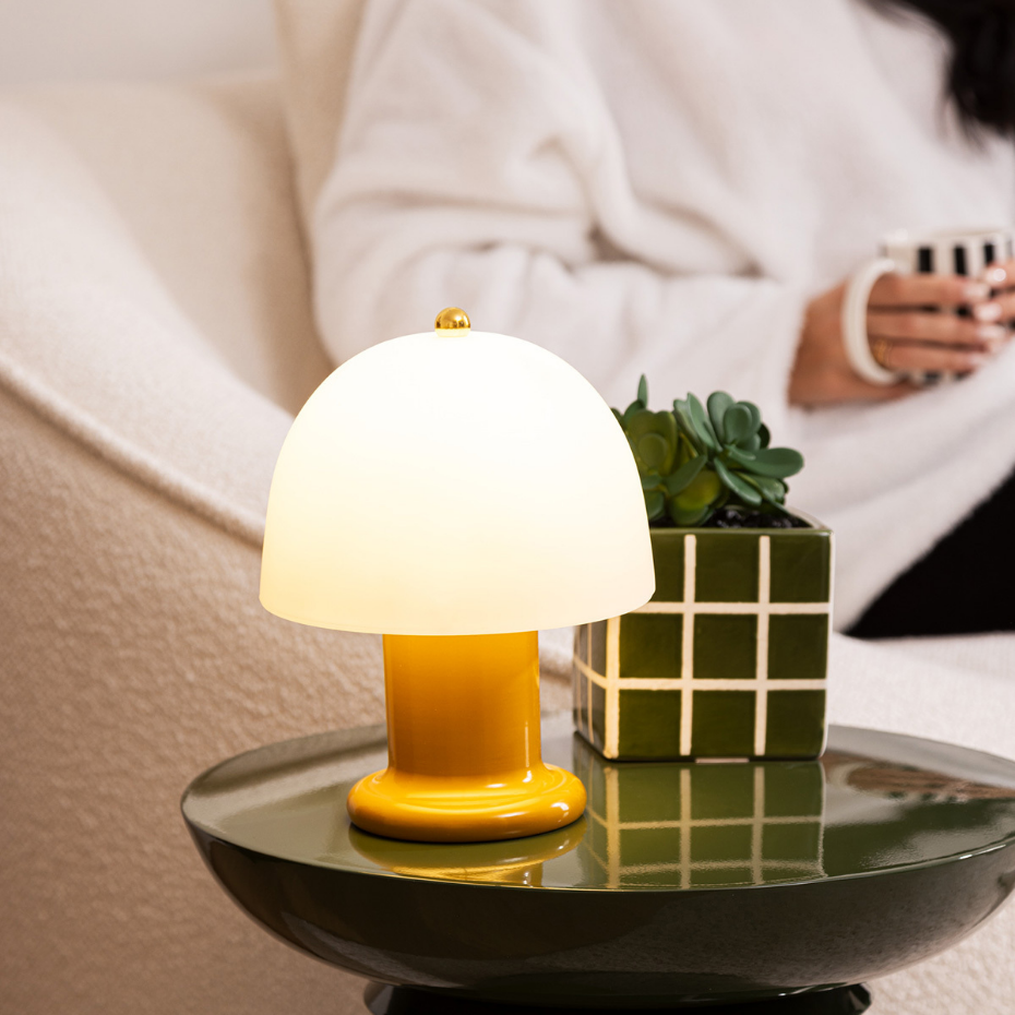 Lampe à poser LED verre sans fil RICK