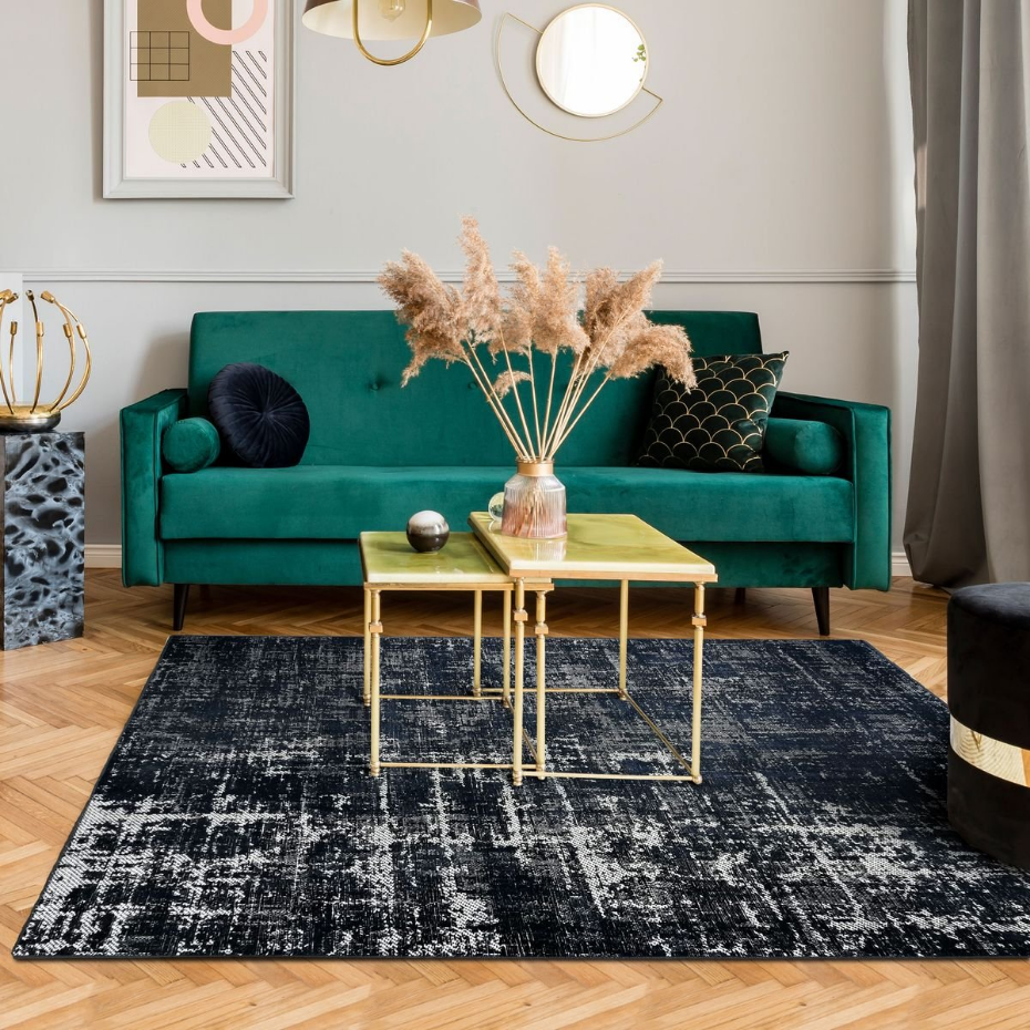 Tapis salon vintage chic effet vieilli STELLE