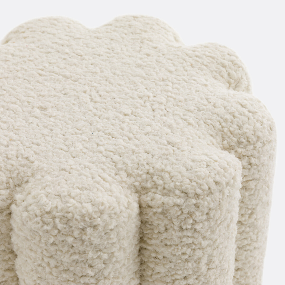 Pouf bouclette chenillée, Justyna