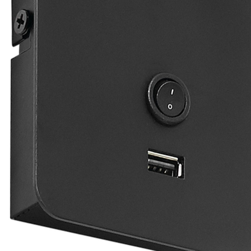 Applique Tête De Lit Noire Flexible Focus Avec Port Usb