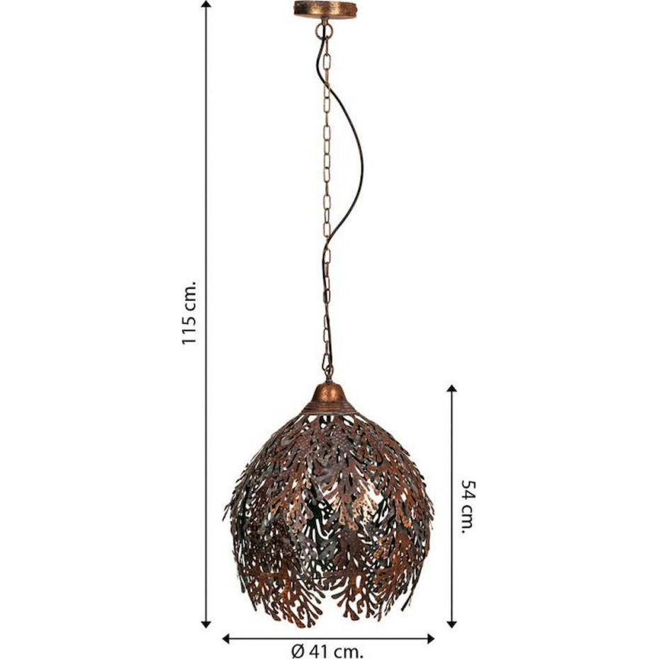 Suspension en fer effet dentelle organique