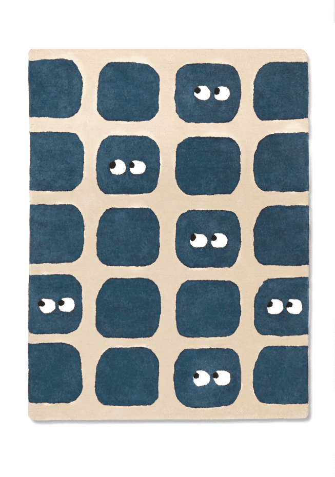 Tapis enfant rectangulaire épais, Coton bio GOTS, BIDULES