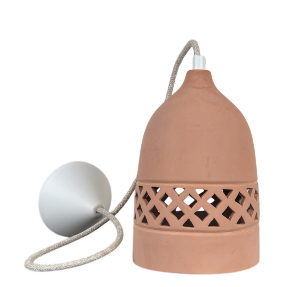 Suspension en terre cuite motif grec, KÉO