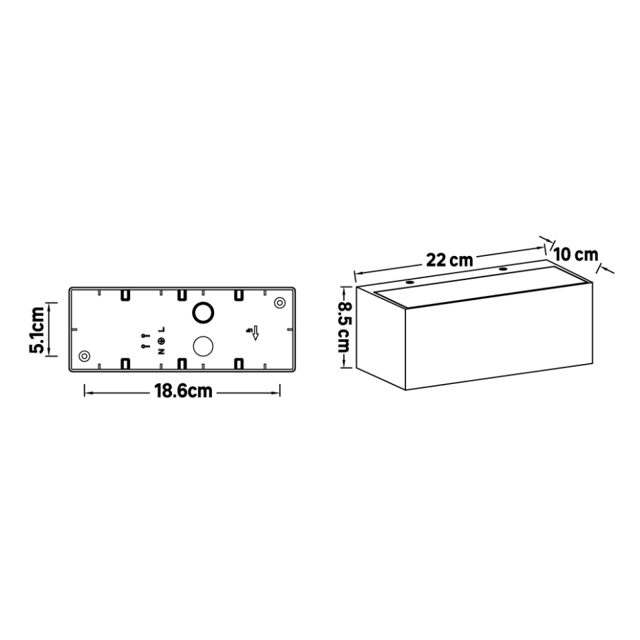 Applique LED en aluminium, BRANDSEN