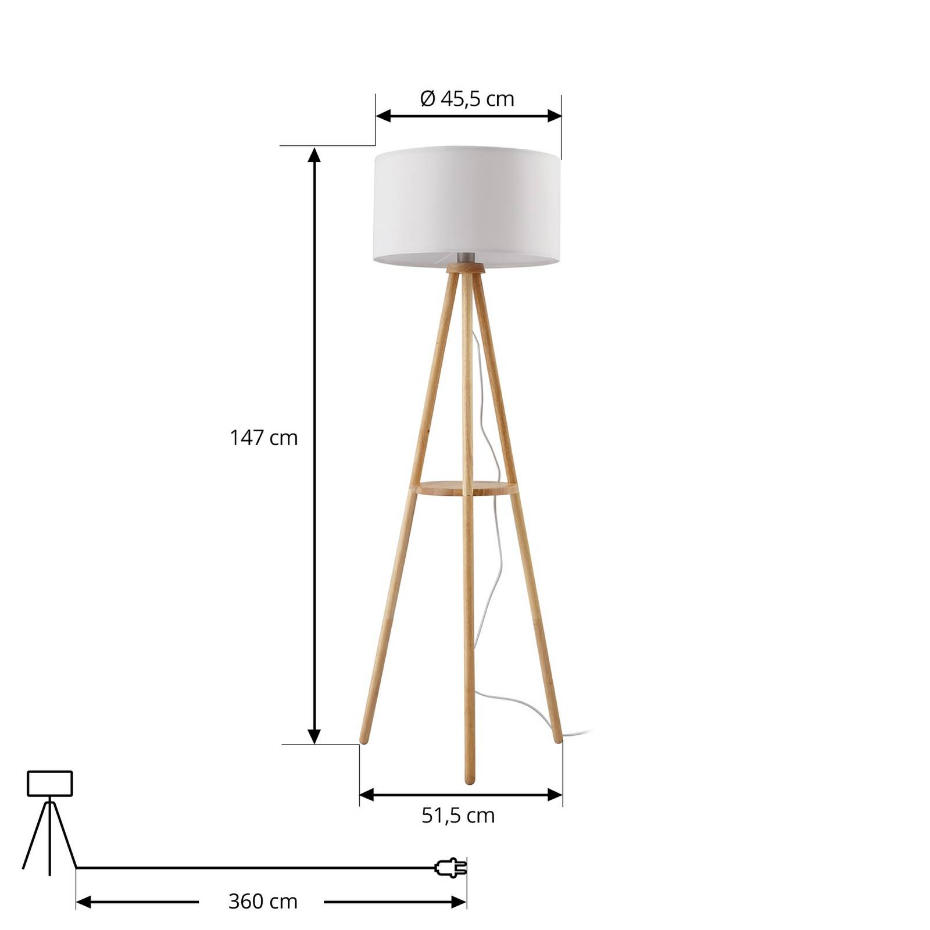 Lampadaire en bois traditionnel, Adamio