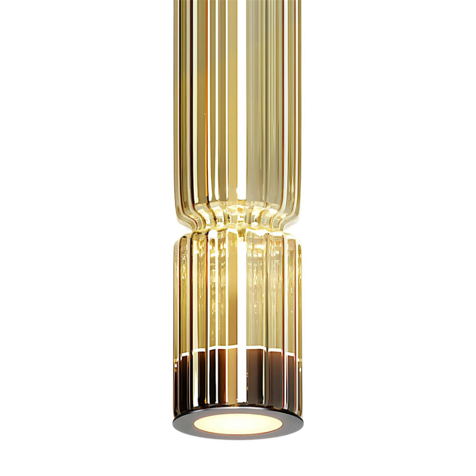 Suspension design à LED, abat-jour en verre SOLANA