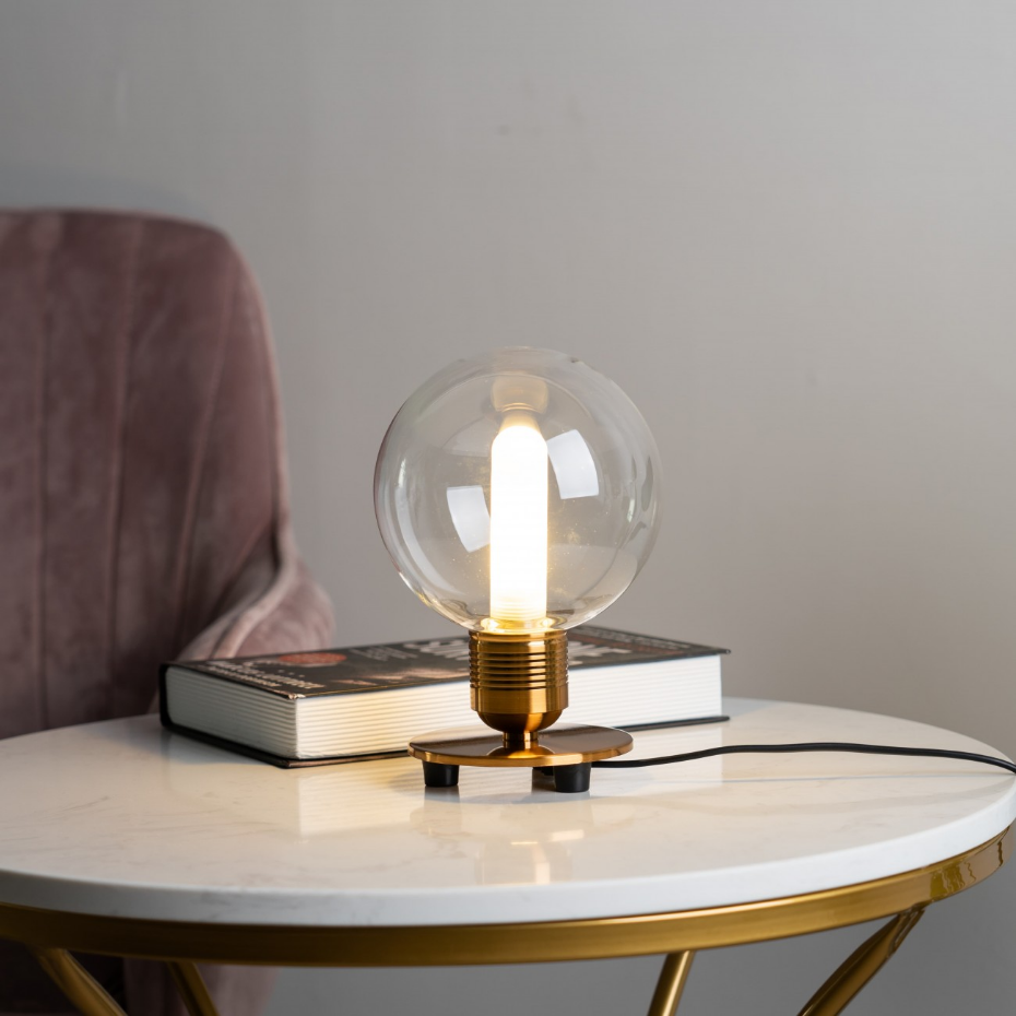 Lampe de chevet verre doré - GIANI