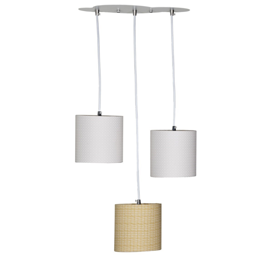 Suspension Lumineuse Trio Plafonnier en coton