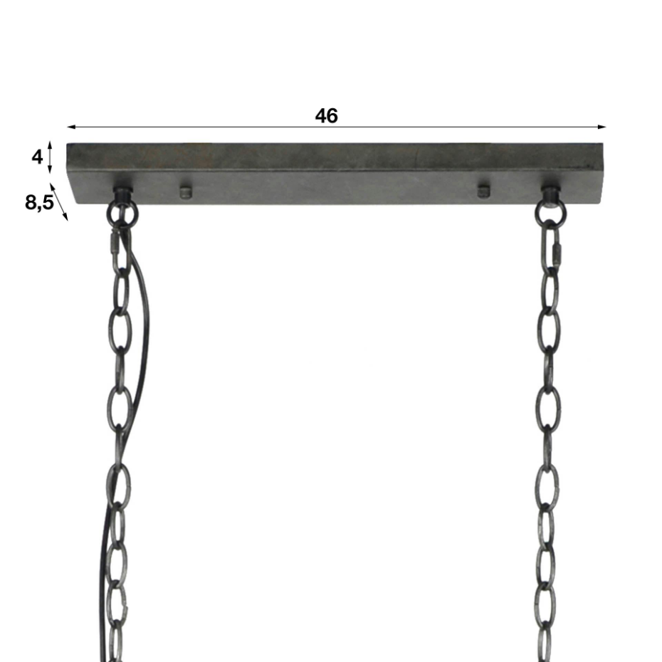 Suspension industrielle cylindre grillagé 2 lampes RALF