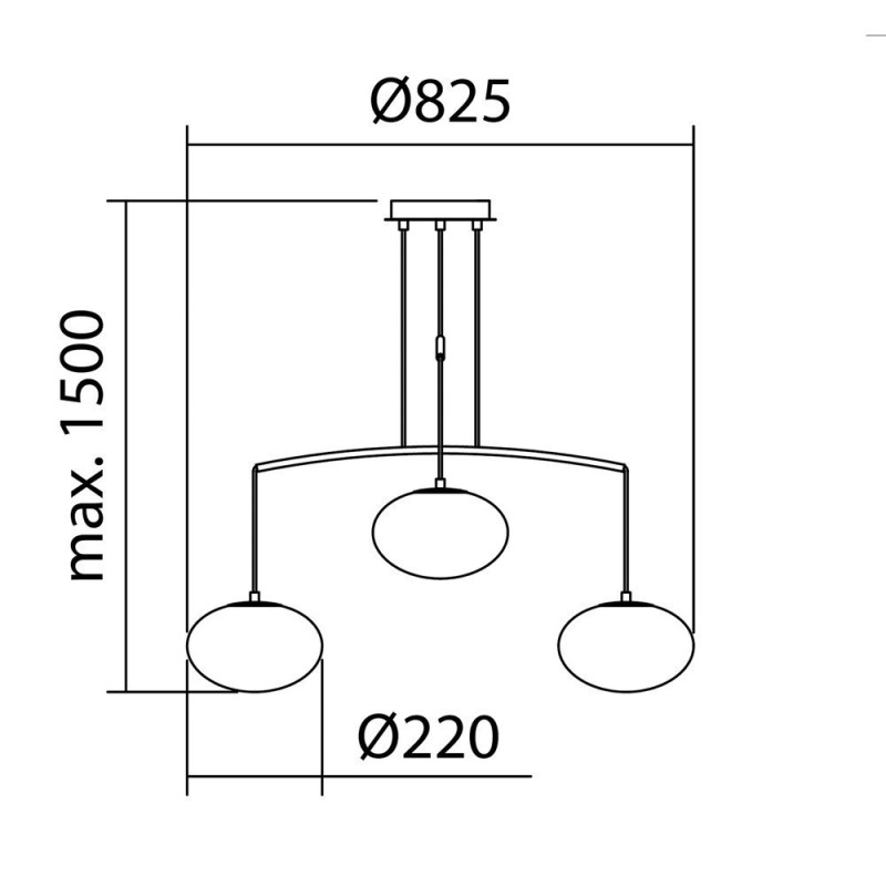 Grande lampe à suspension globe Press laiton