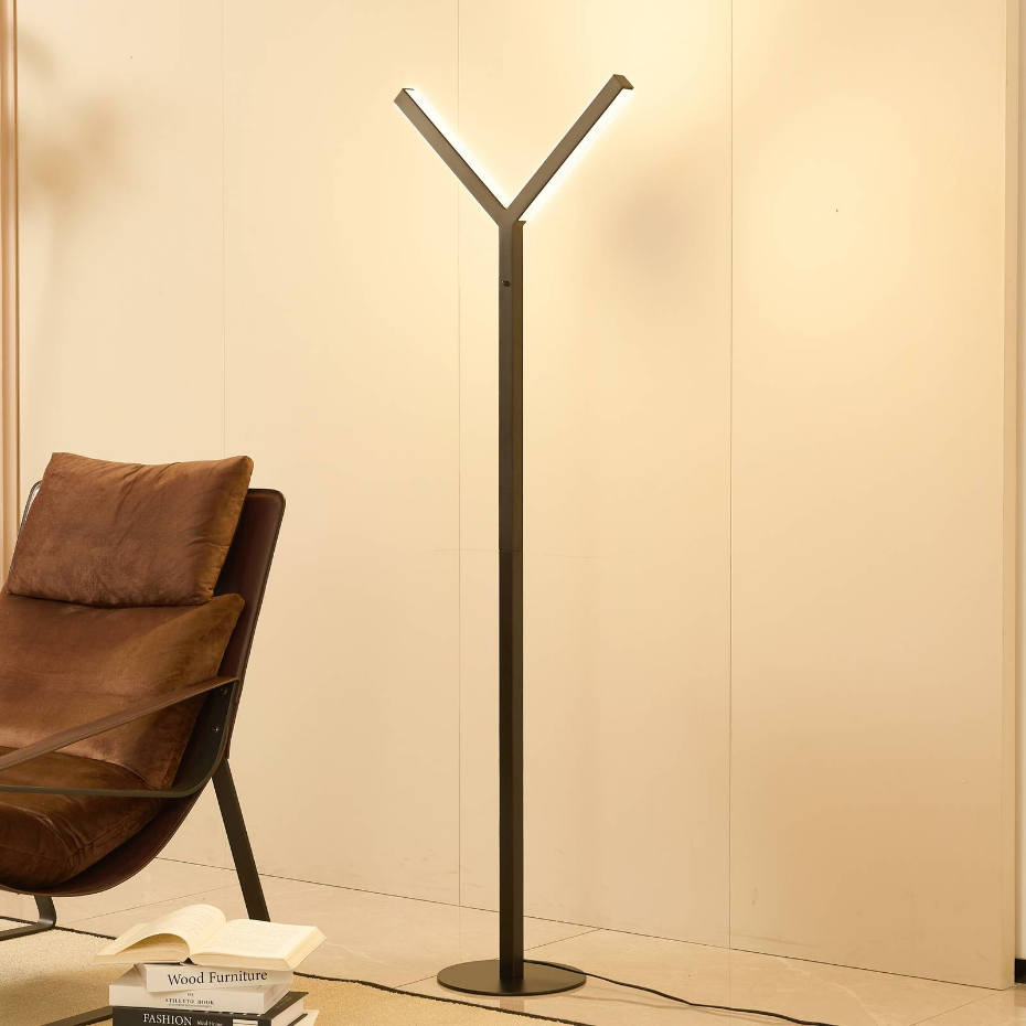Lampadaire en métal moderneLED, Ilian