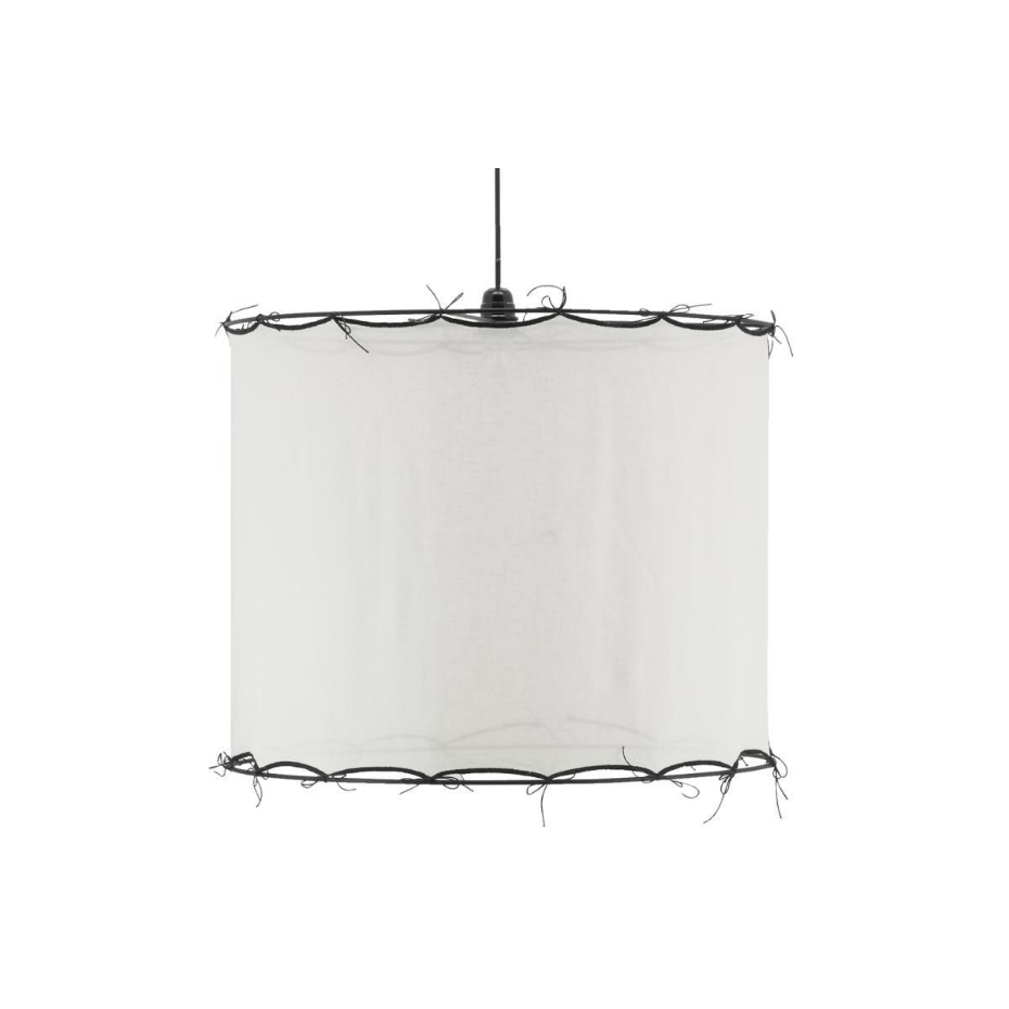 Abat-jour pour suspension en coton Riad Grand Blanc